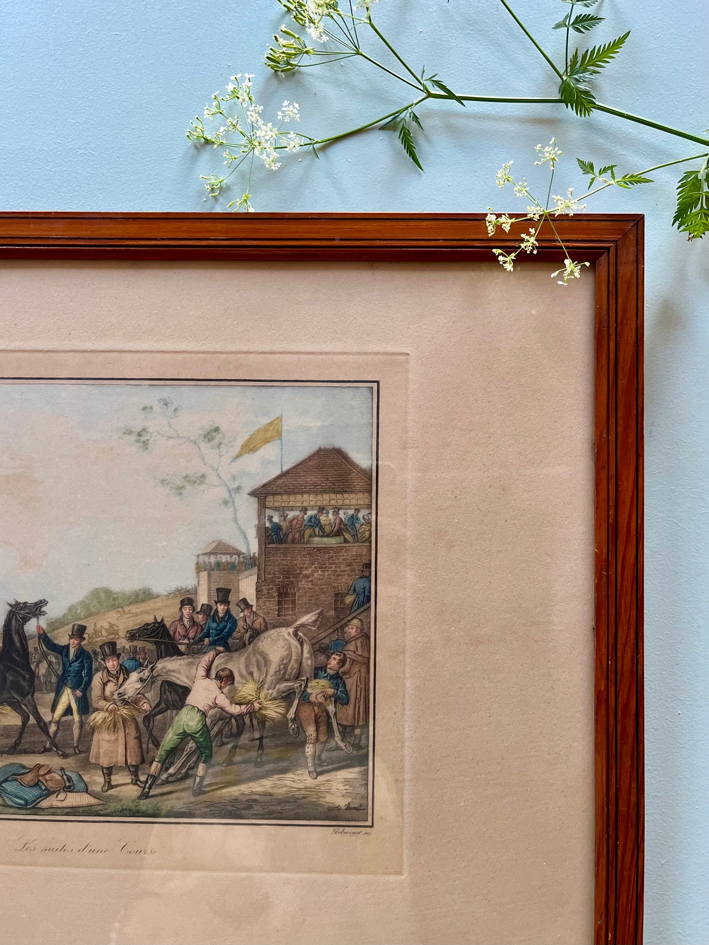 Lithographie en couleur Carle Vernet - Debucourt - « Les suites d’une course »