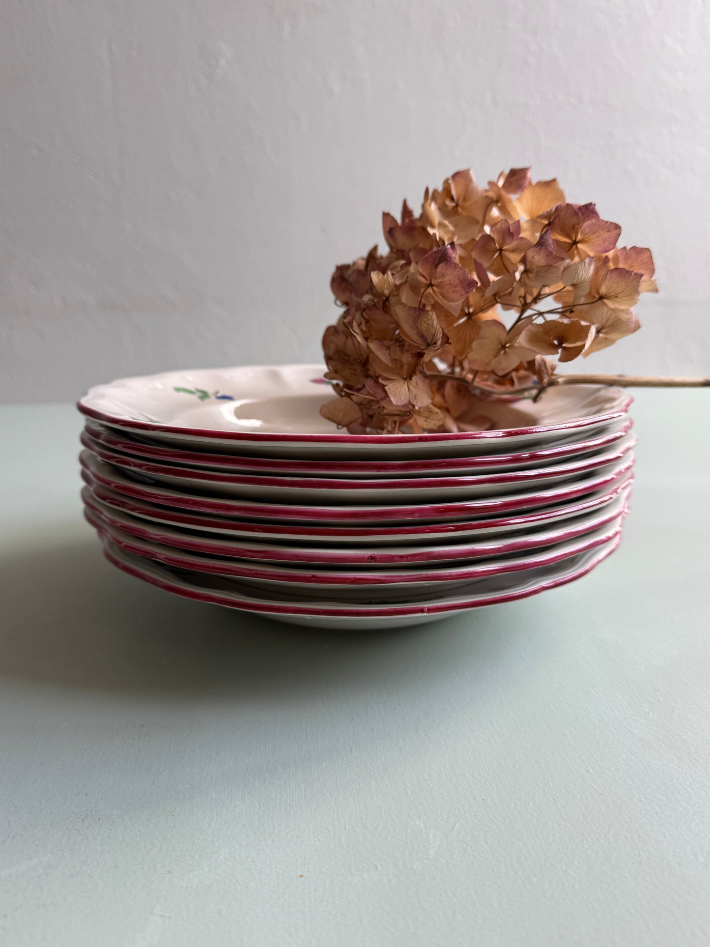 Assiettes creuses de Lunéville - lot de 8