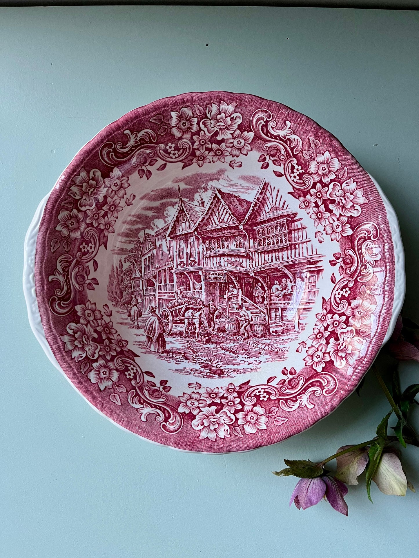 Saladier anglais vintage rouge Royal Tudor