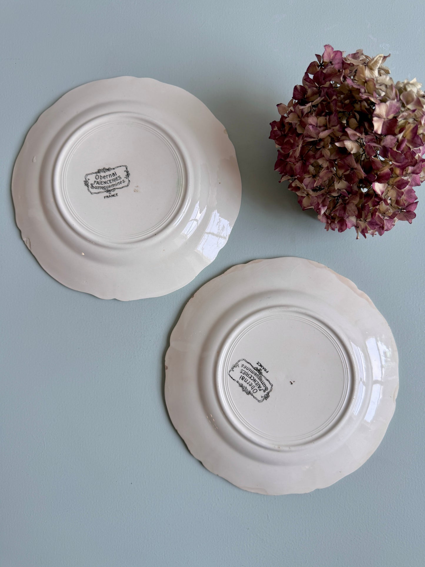 Assiettes à dessert modèle Obernai de Sarreguemines - lot de 2