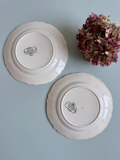 Assiettes à dessert modèle Obernai de Sarreguemines - lot de 2