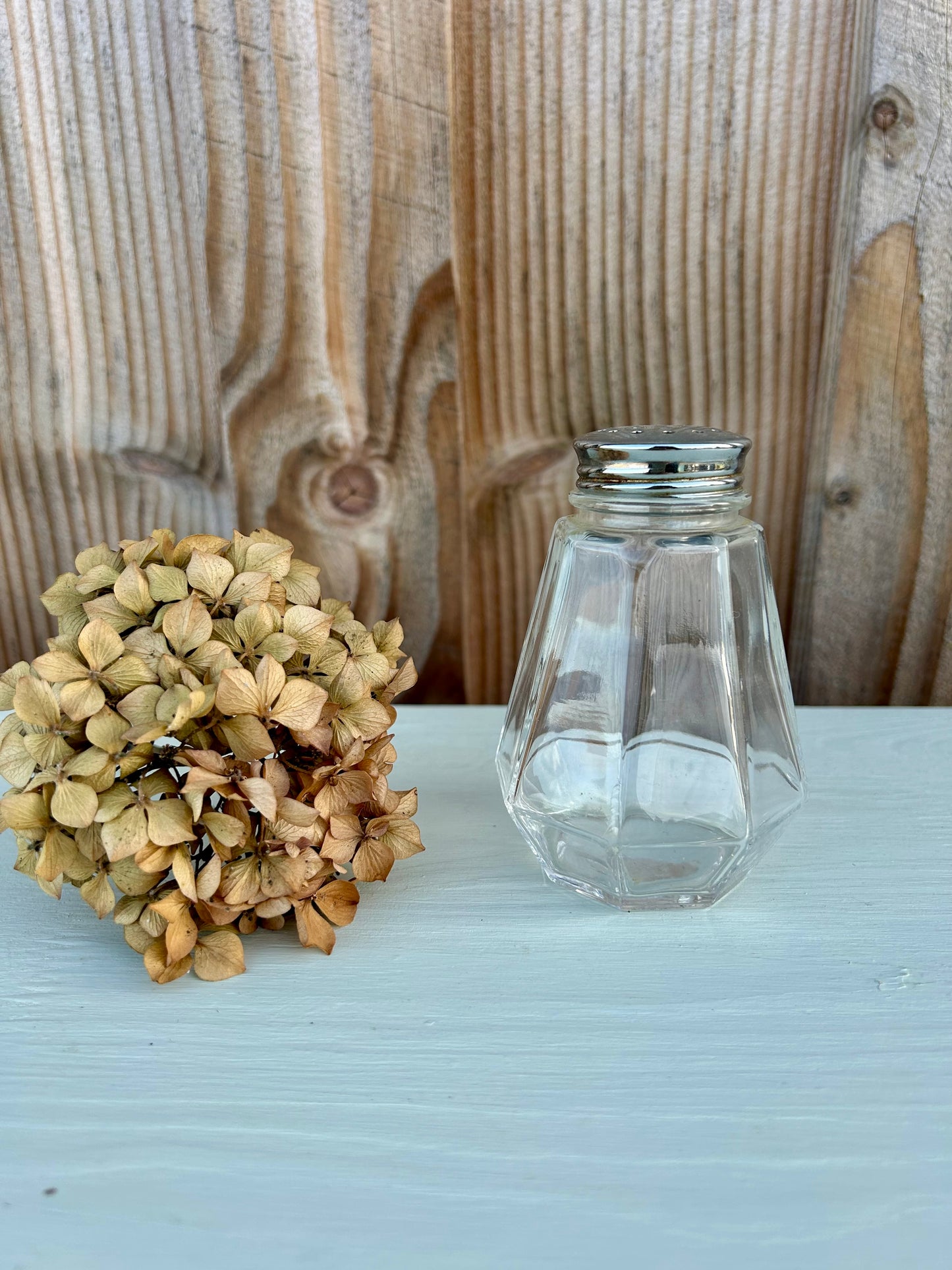 Sucrier en verre et métal