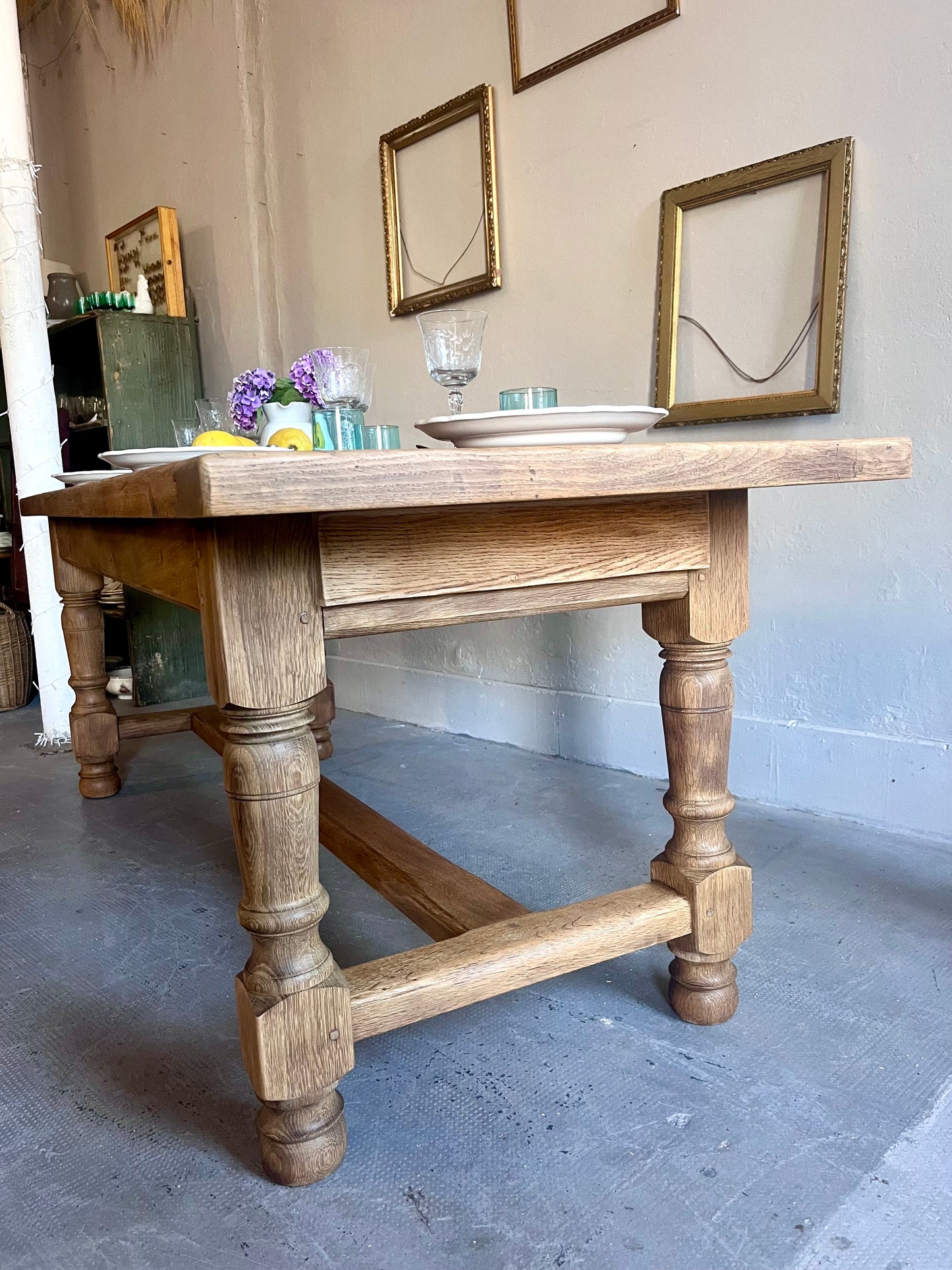 Table de ferme ancienne en bois massif  Meubles Patine