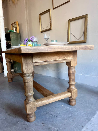 Table de ferme ancienne en bois massif  Meubles Patine