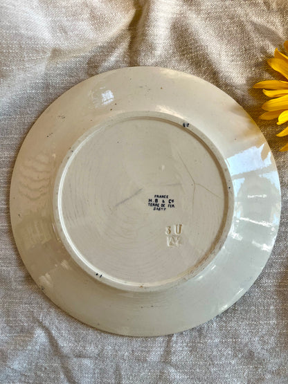 Assiette terre de fer « Gagny »   Patine