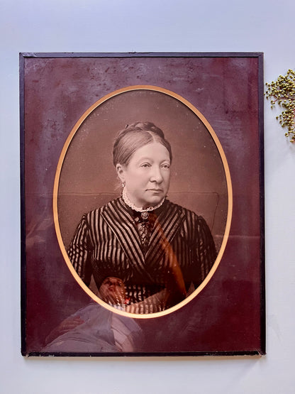 Portrait photographique de femme ancien inaltérable  Décoration Patine