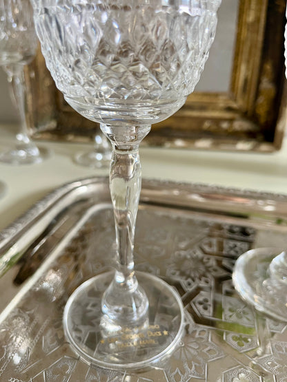 Verre à pied en cristal-lot de 6  Vaisselle Patine