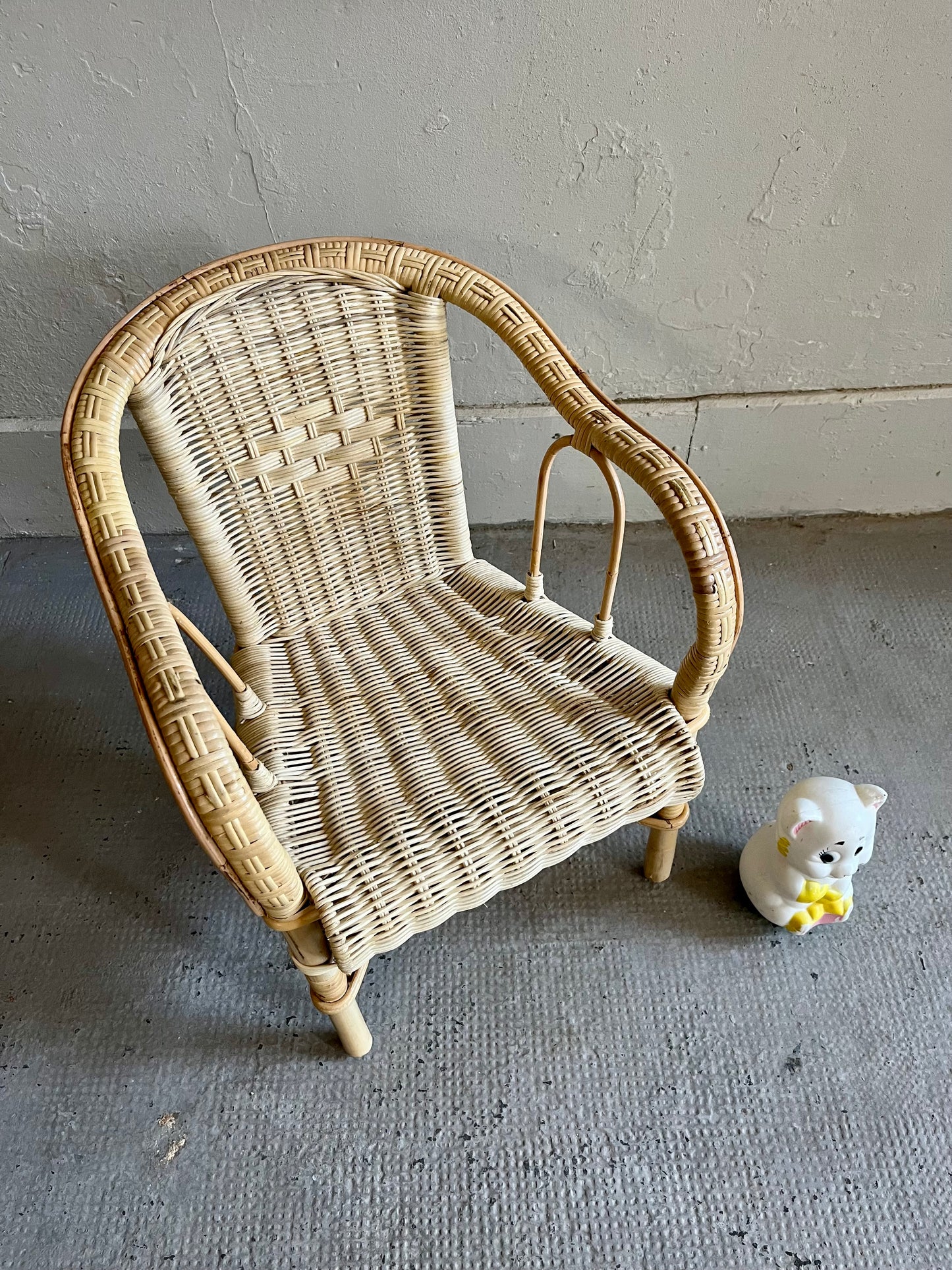 Chaise enfant en osier  Meubles Patine