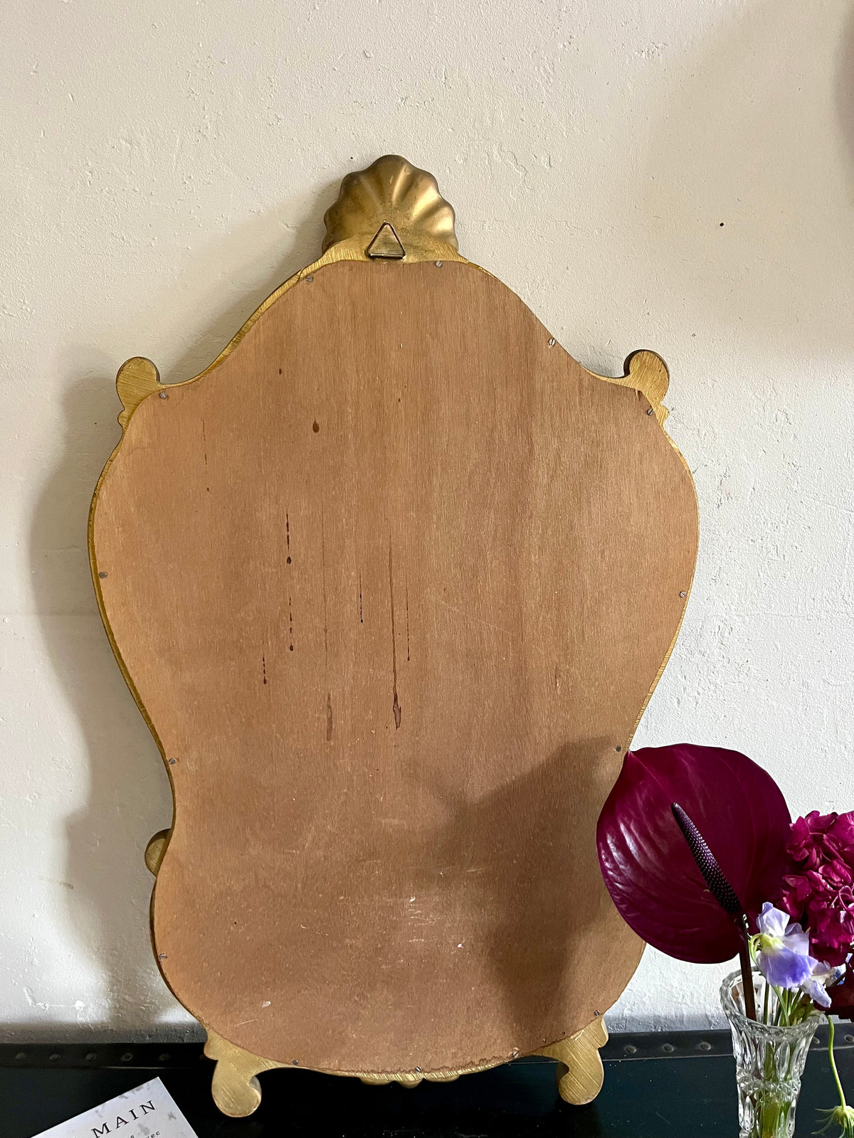 Miroir doré ancien style rocaille  Décoration Patine