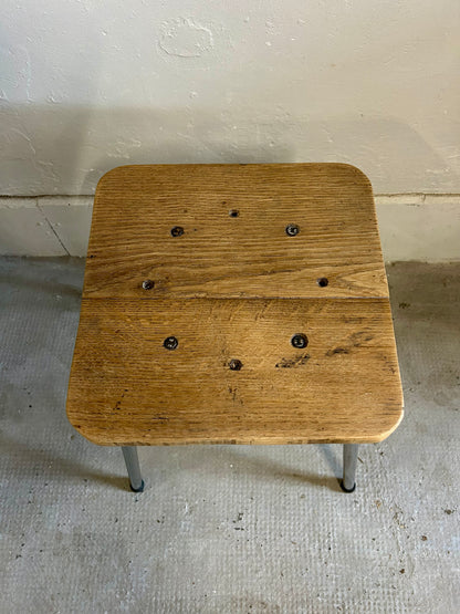 Tabouret bois et métal