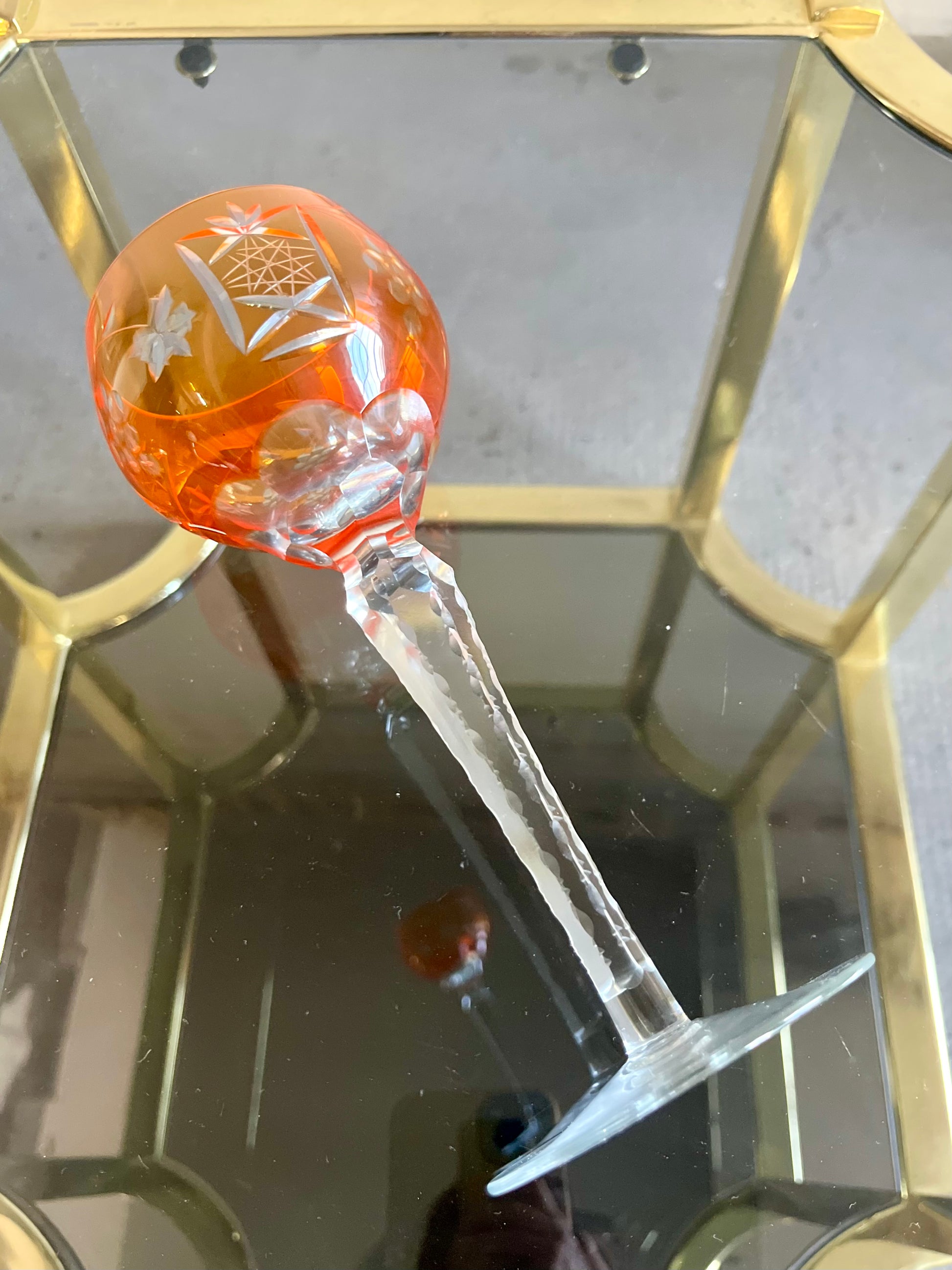 Verres à vin Römer orange en cristal taillé – lot de 5  Vaisselle Patine