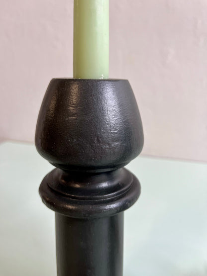 Bougeoir en bois tourné grand modèle