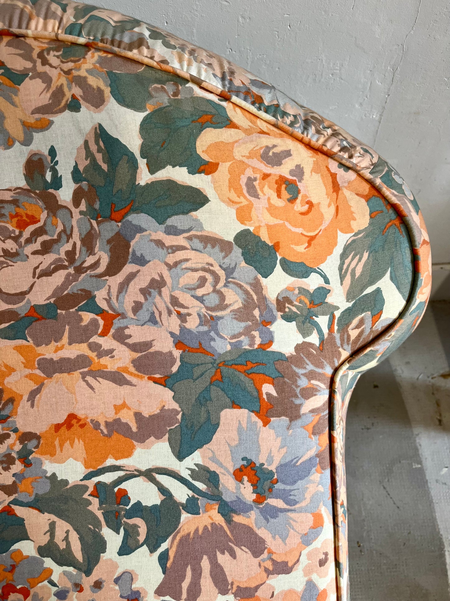 Fauteuil club fleuri - style cottage
