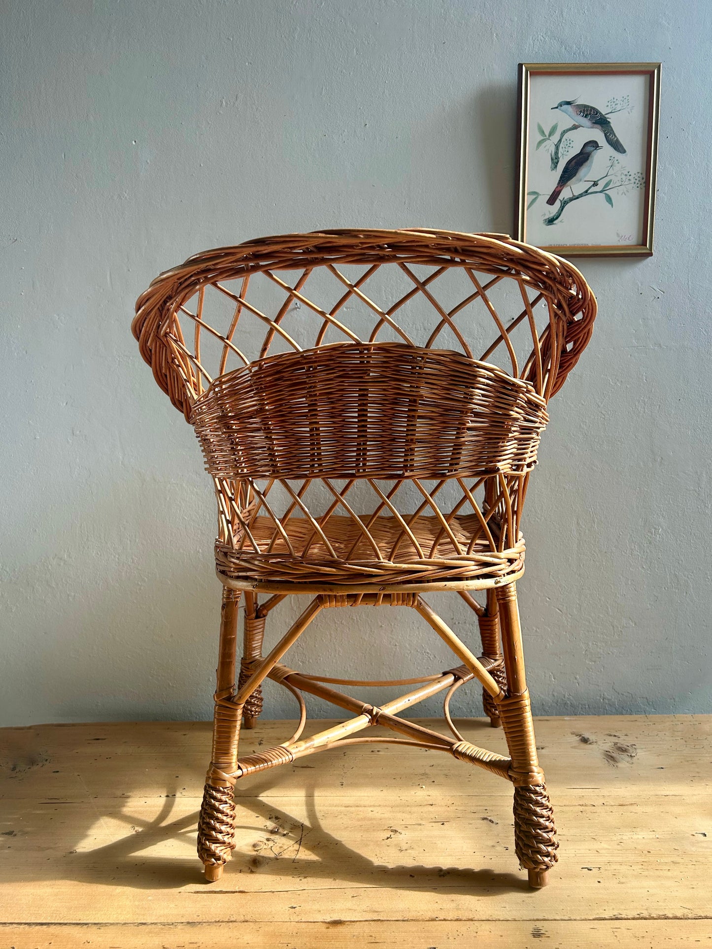 Chaise enfant en rotin - Patine