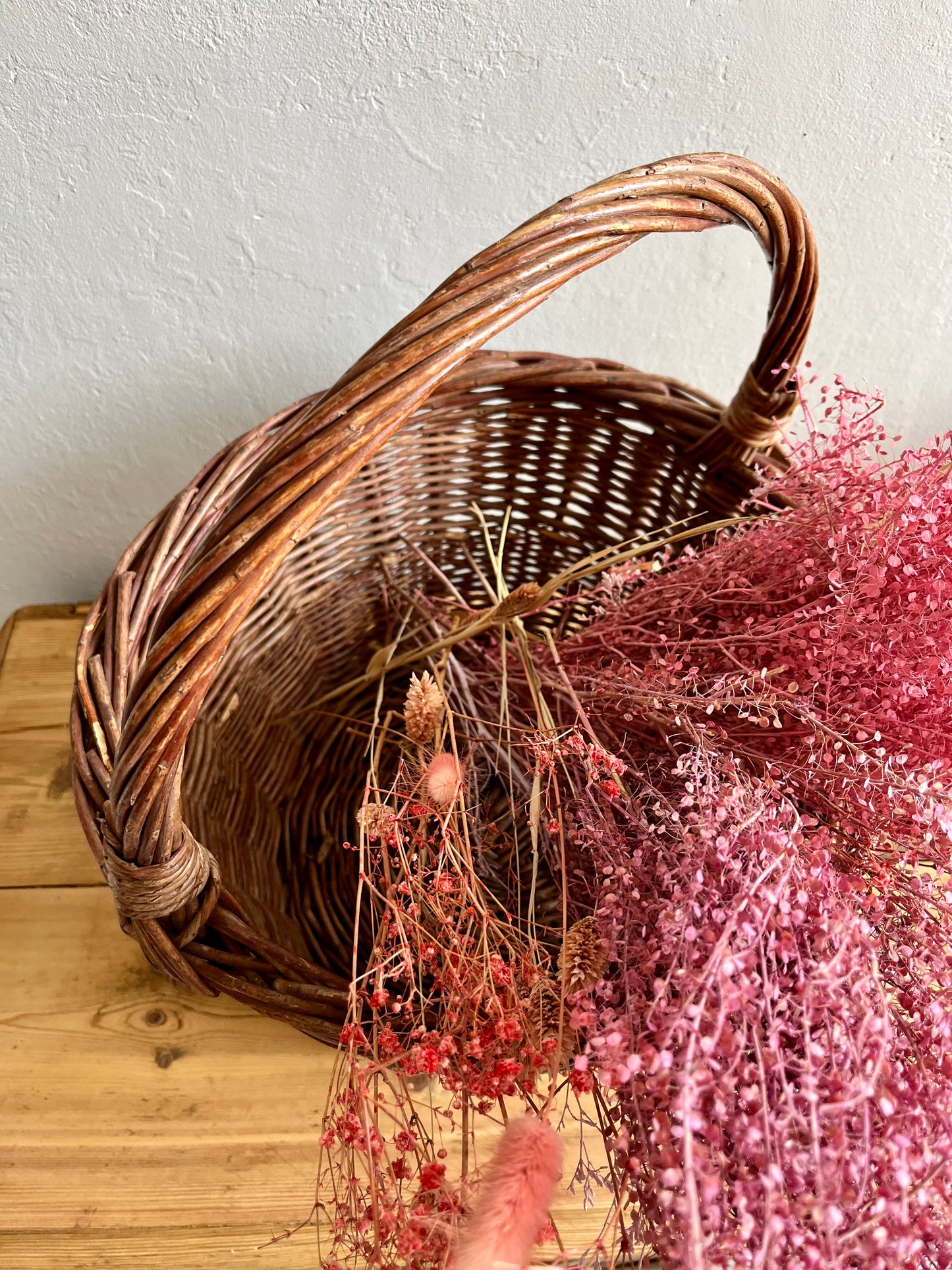 Panier en osier ancien   Patine