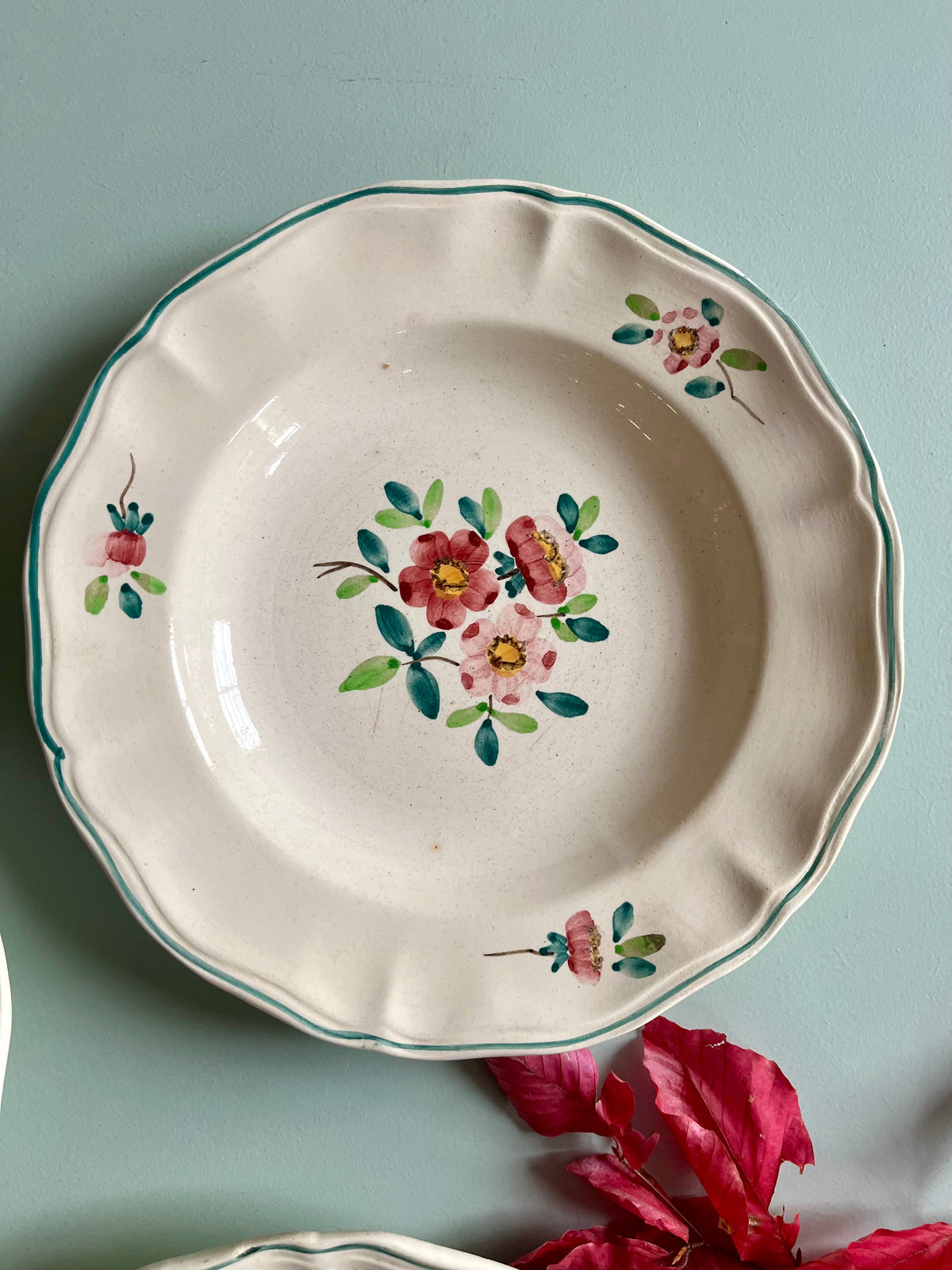 Assiettes creuses Sarreguemines modèle Amazone - lot de 3  Vaisselle Patine