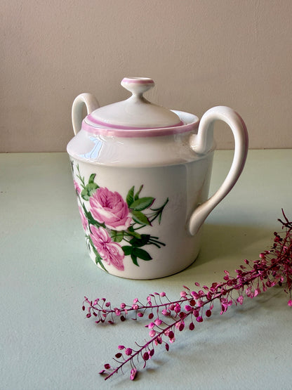Sucrier décor floral en porcelaine d’Auteuil