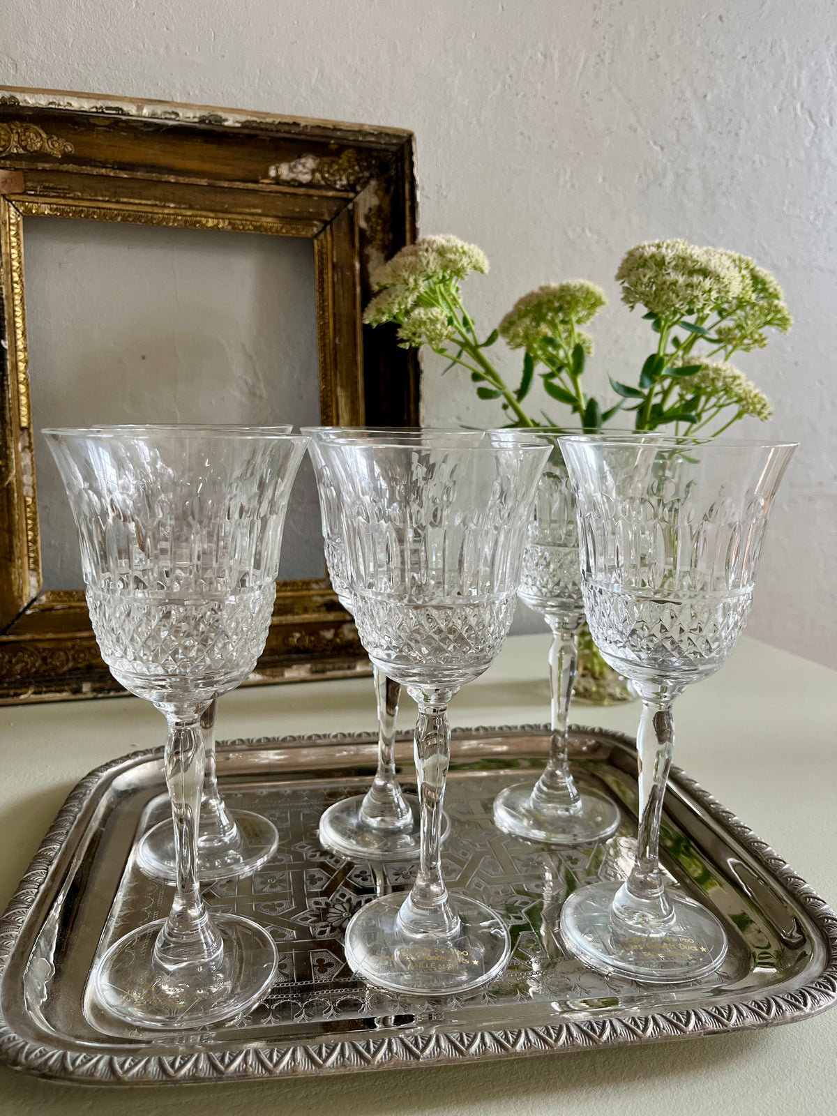 Verre à pied en cristal lot de 6  Vaisselle Patine
