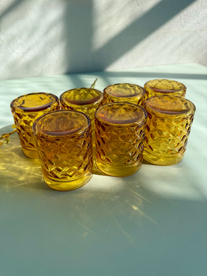 Verres ambrés Pernod vintage - lot de 8