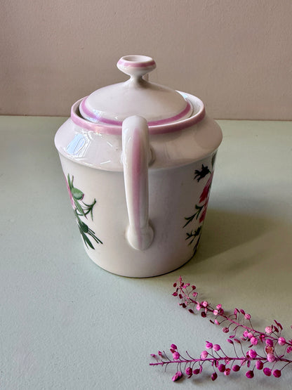 Sucrier décor floral en porcelaine d’Auteuil