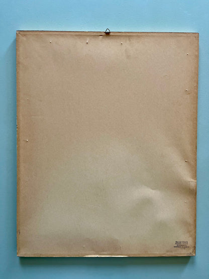 Tableau-lithographie rose jaune