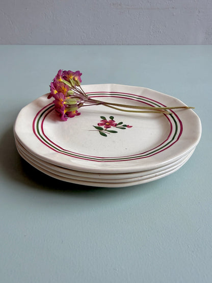 Assiettes à dessert modèle Armelle de Sarreguemines - lot de 4