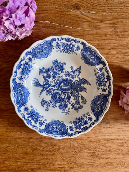 Assiette semi creuse décor bleu anglais- Windsor  Vaisselle Patine