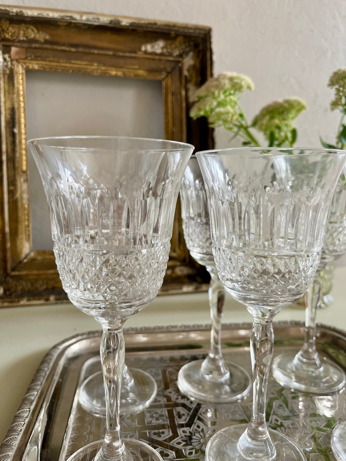 Verre à pied en cristal lot de 6  Vaisselle Patine