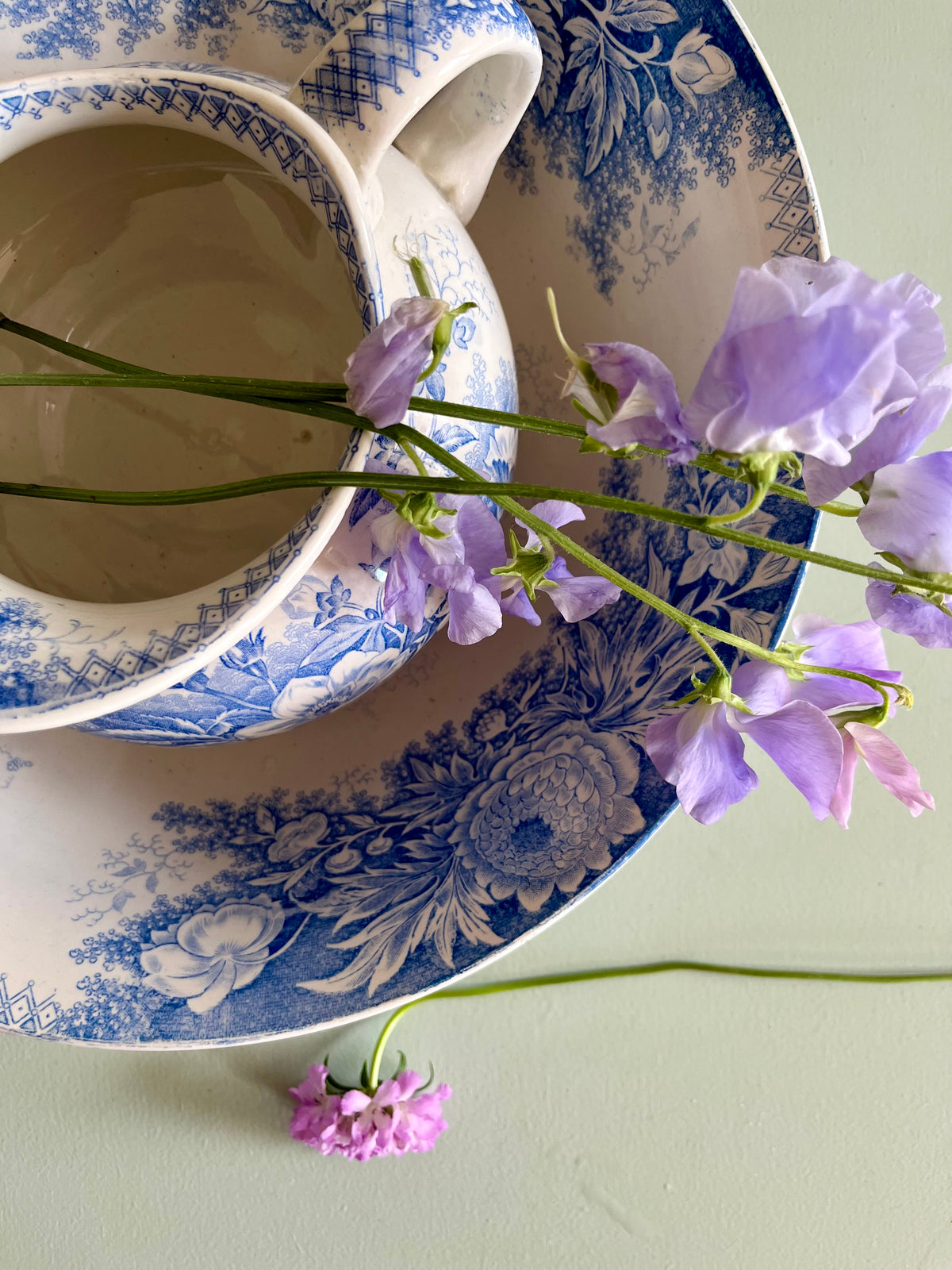 Ensemble de toilette Sarreguemines modèle « Jardinière »  Décoration Patine