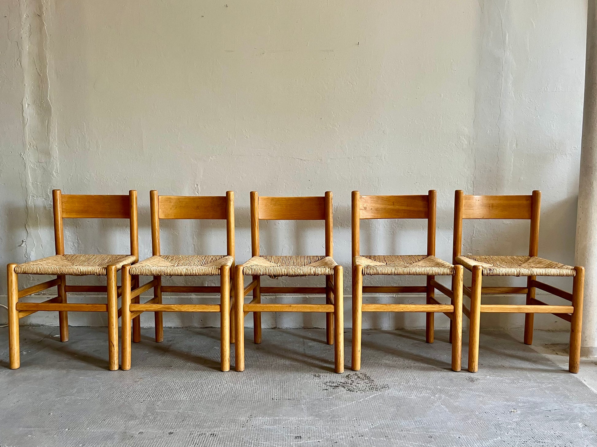 Lot de 6 chaises Johan van Heuvel pour Ad Vorm - Patine