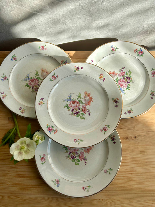 Assiettes à dessert Sarreguemines - lot de 4