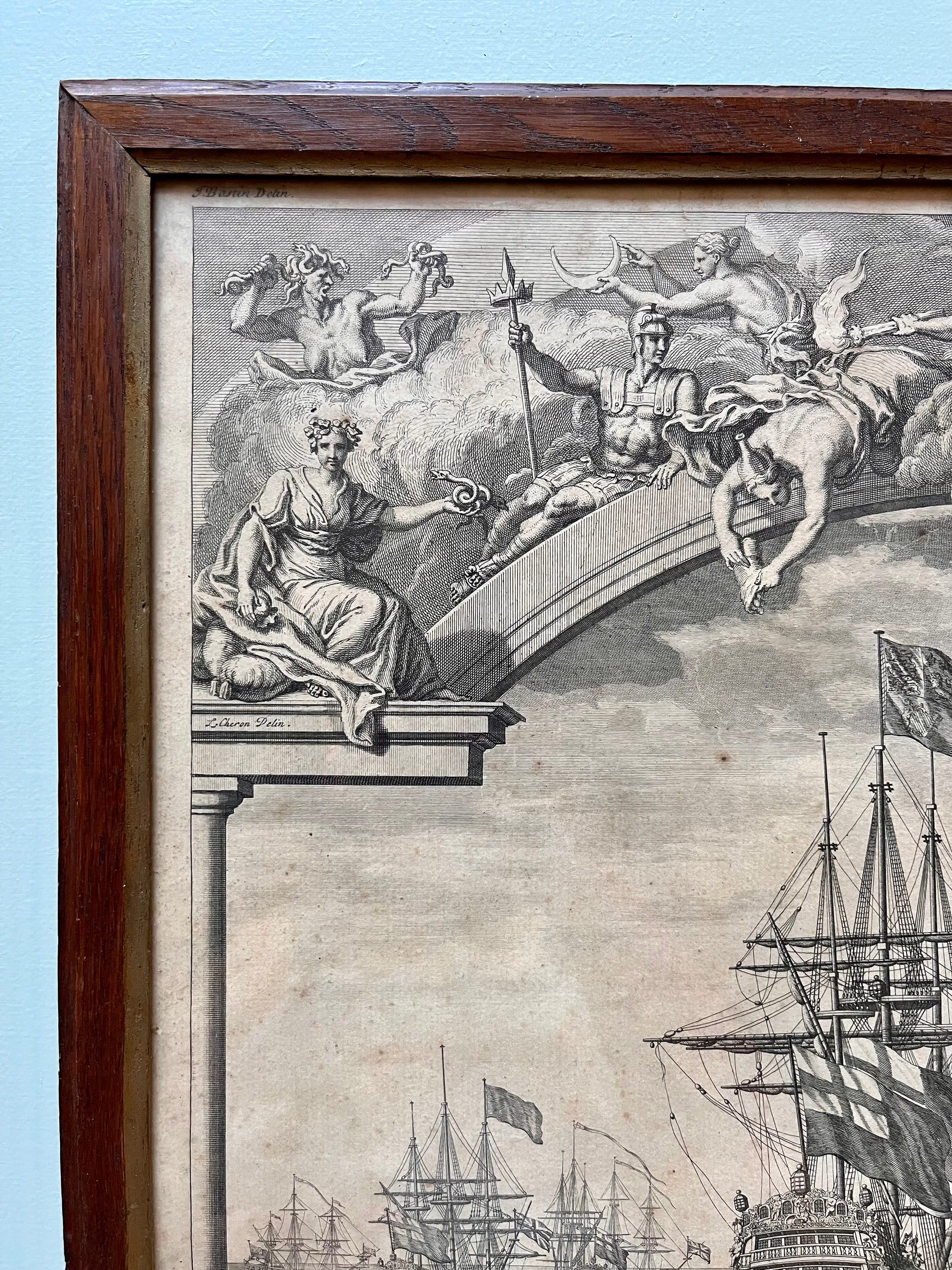 Gravure ancienne « la révolte de la Flotte »  Décoration Patine
