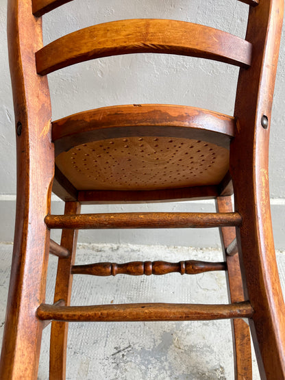 Lot de 2 chaises bistrot ancienne assise étoile