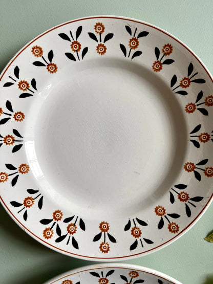 Assiettes plates anciennes Saint-Amand modèle Vannes – Lot de 6  Vaisselle Patine
