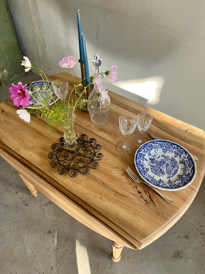 Table ovale à volets en bois  Meubles Patine