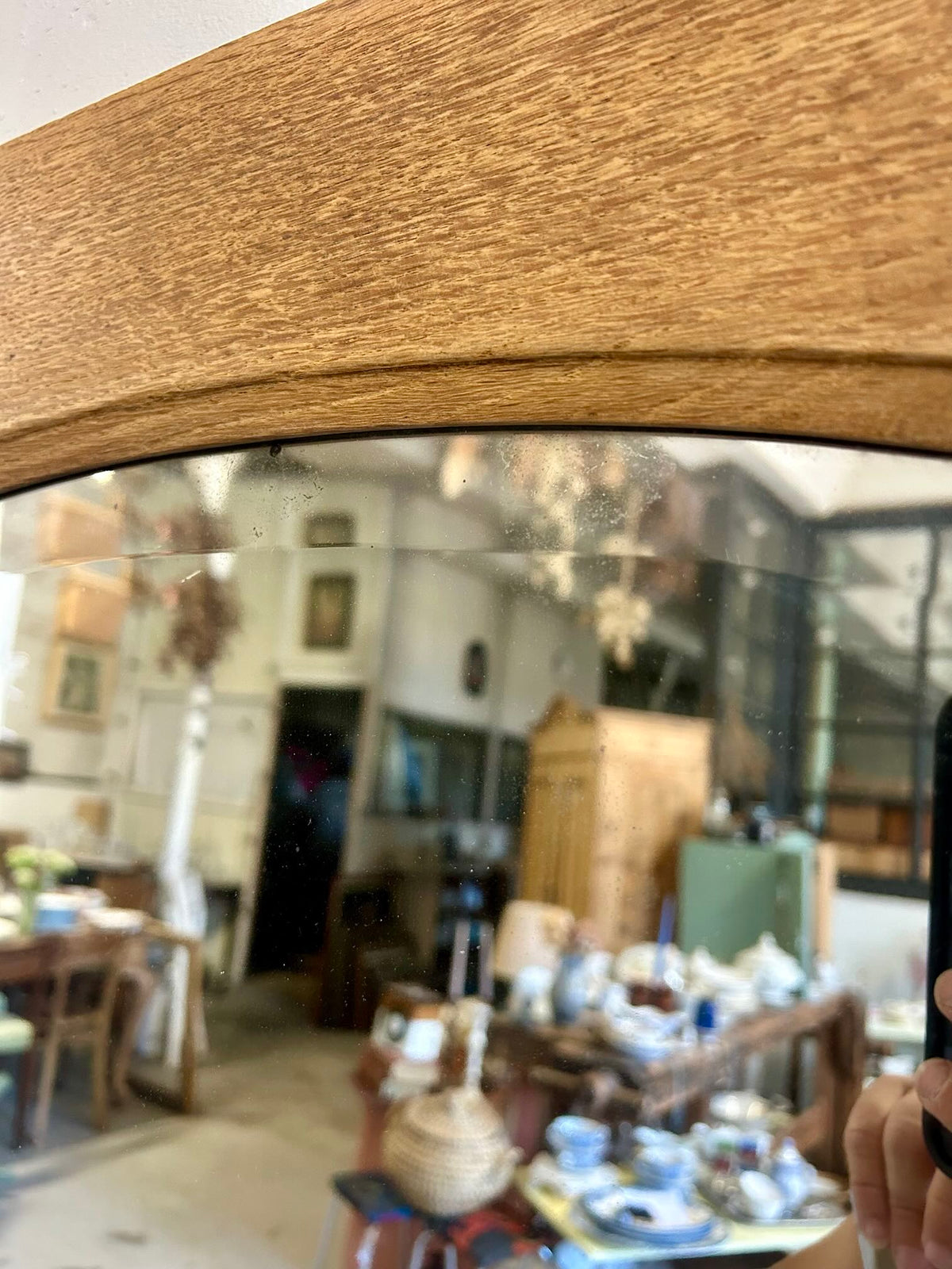 Miroir - ancienne porte   Patine