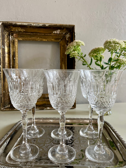 Verre à pied en cristal lot de 6  Vaisselle Patine