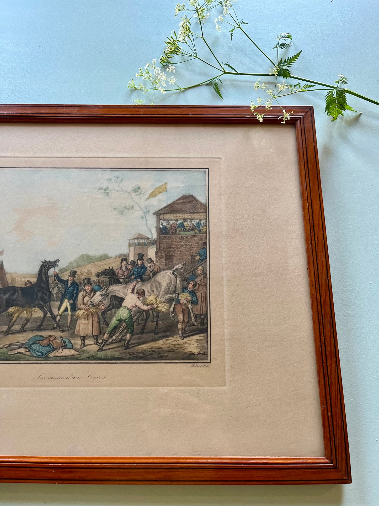 Lithographie en couleur Carle Vernet - Debucourt - « Les suites d’une course »