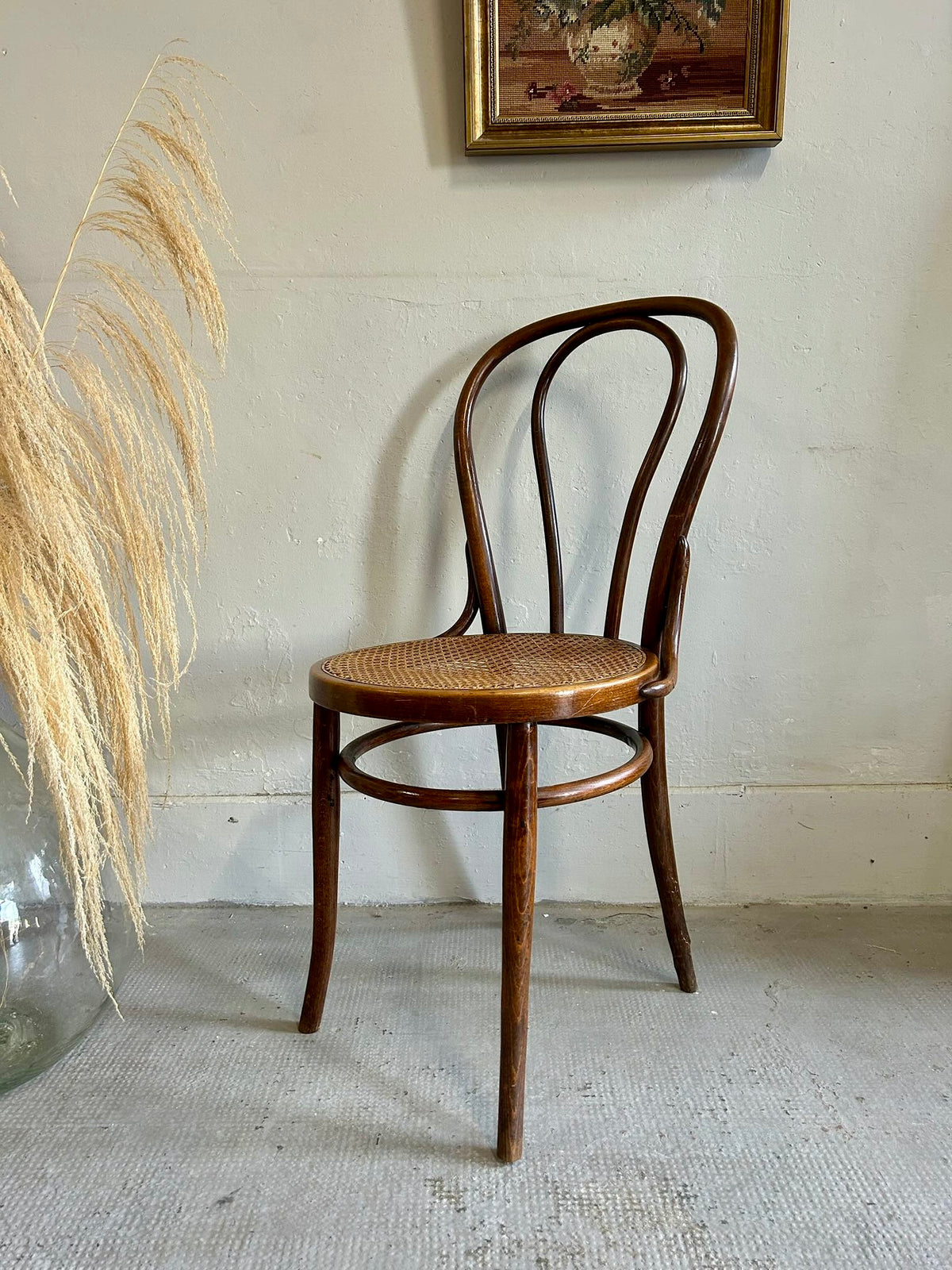 Chaise bistrot assise cannage - type  18 Thonet   Patine