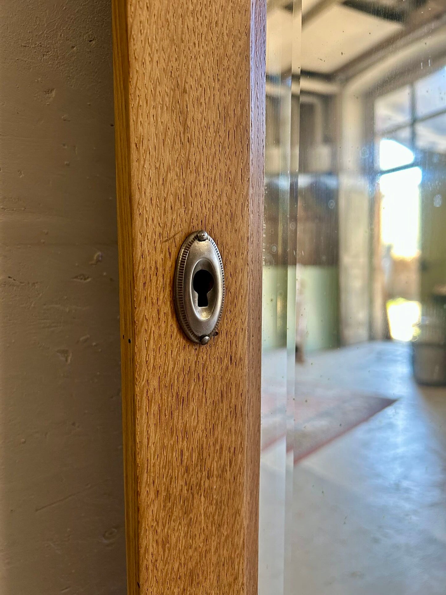 Miroir - ancienne porte   Patine