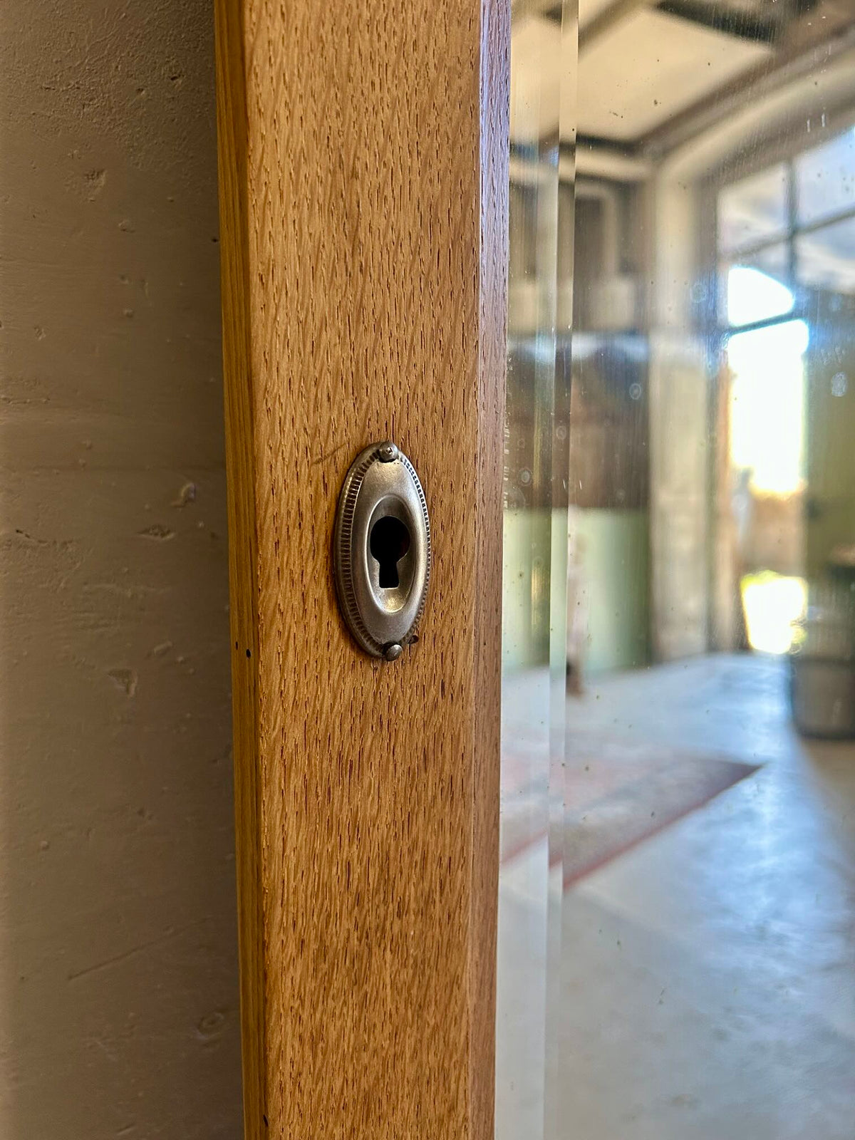 Miroir - ancienne porte   Patine