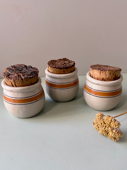 Set de 3 pots à herbes en grès