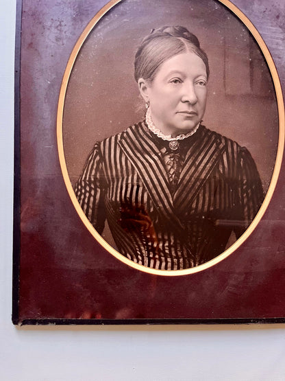 Portrait photographique de femme ancien inaltérable  Décoration Patine