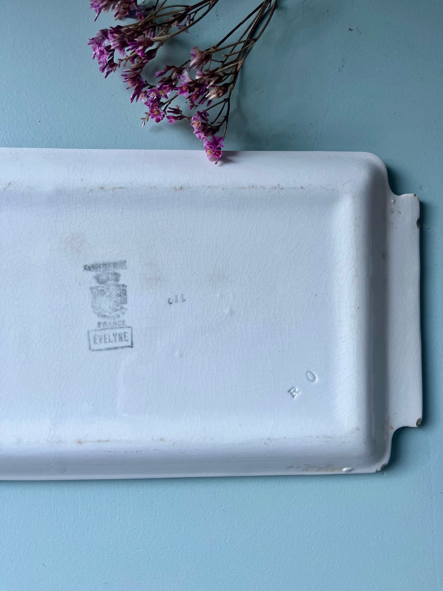Plat à cake vintage Sarreguemines modèle « Evelyne »