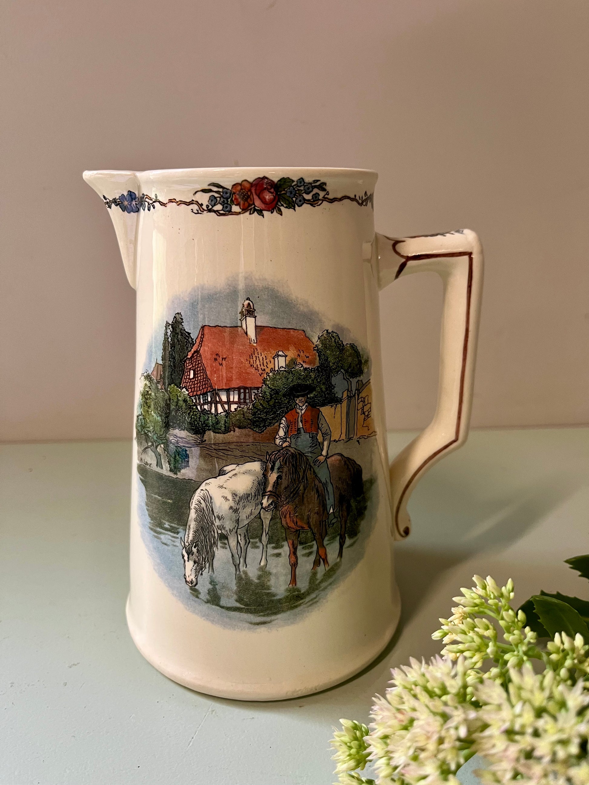 Pichet Sarreguemines ancien Obernai  Vaisselle Patine