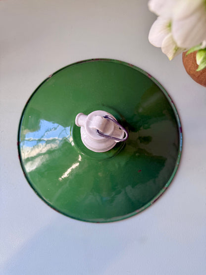Abat-jour tôle émaillée en vert