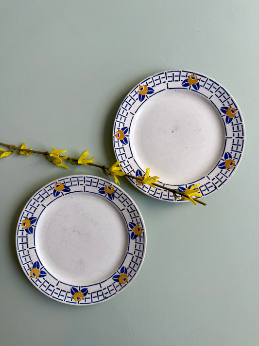 Assiettes à dessert modèle Ribeauvillé de Sarreguemines - lot de 2