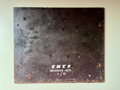 Plaque émaillée ancienne sncf