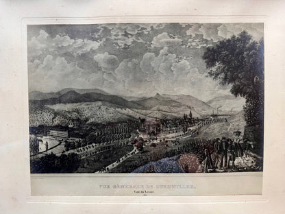 Gravure sous carde « vue générale de Guebwiller »   Patine