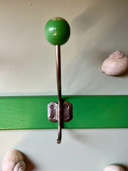 Porte manteau 3 patères vert vintage